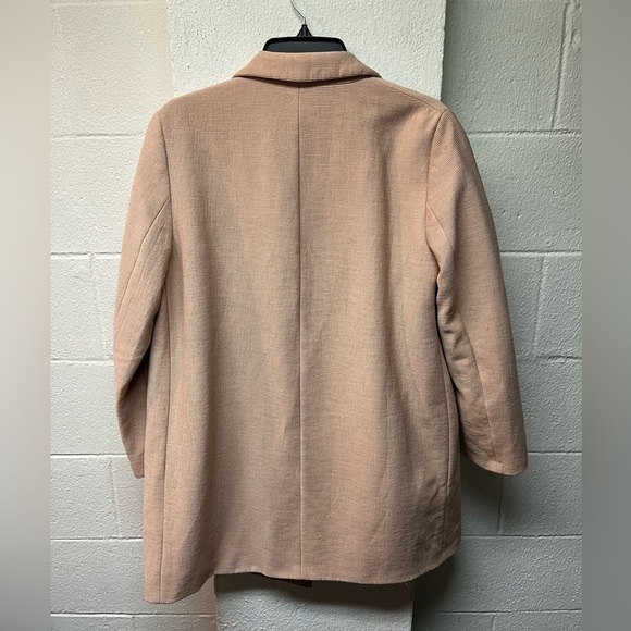 Women's Tan, pink tint  Blazer Coat. L - Picture 4 of 4